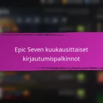 Epic Sevenin kuukausittaiset kirjautumispalkinnot lokakuussa